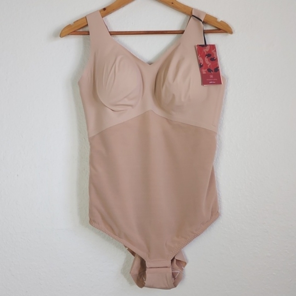 NEW HONEYLOVE Tank Bodysuit Nude 1X - Picture 2 of 13